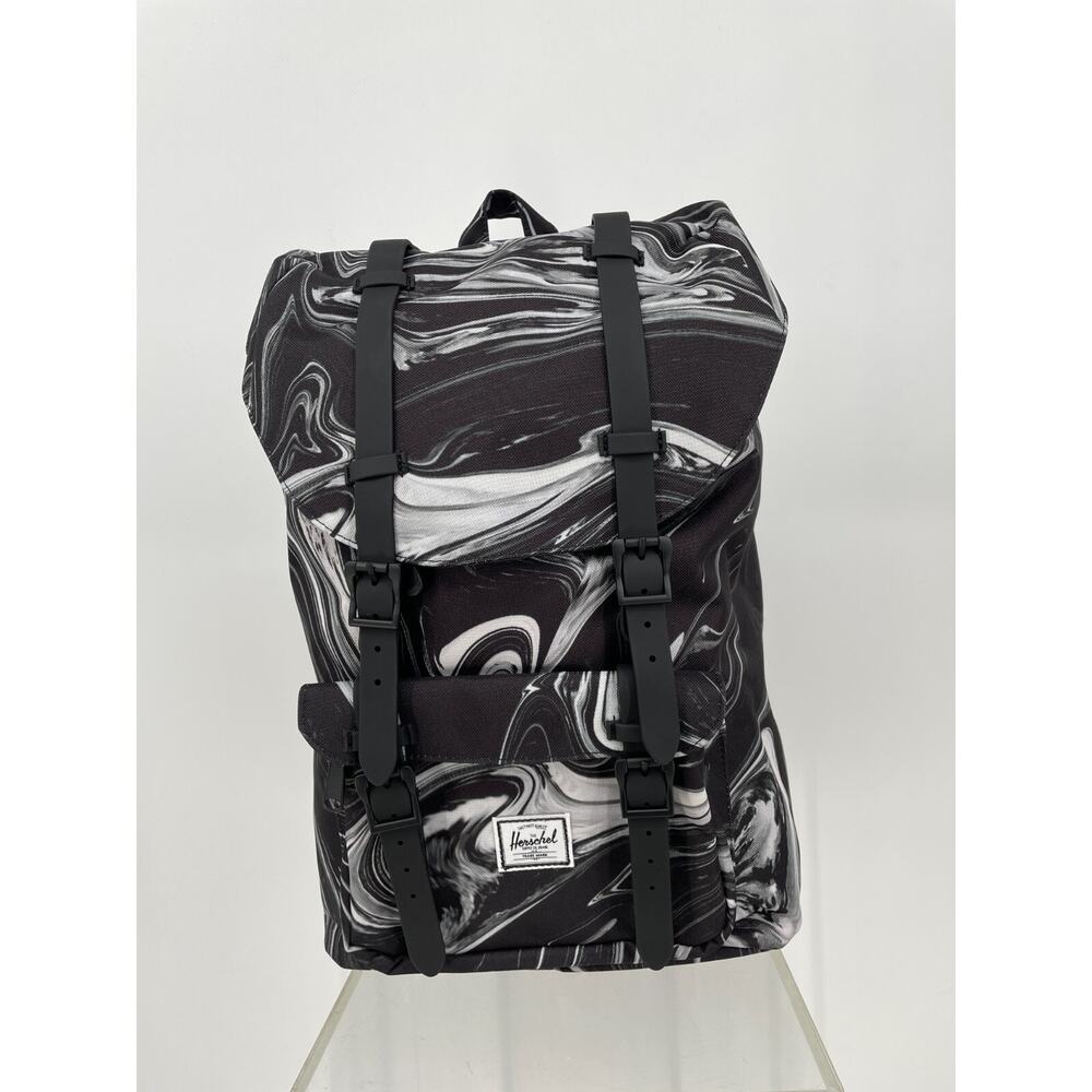 Herschel Little America Backpack 17L Paint Pour Black 16.25x11x5.25" 10020-05654